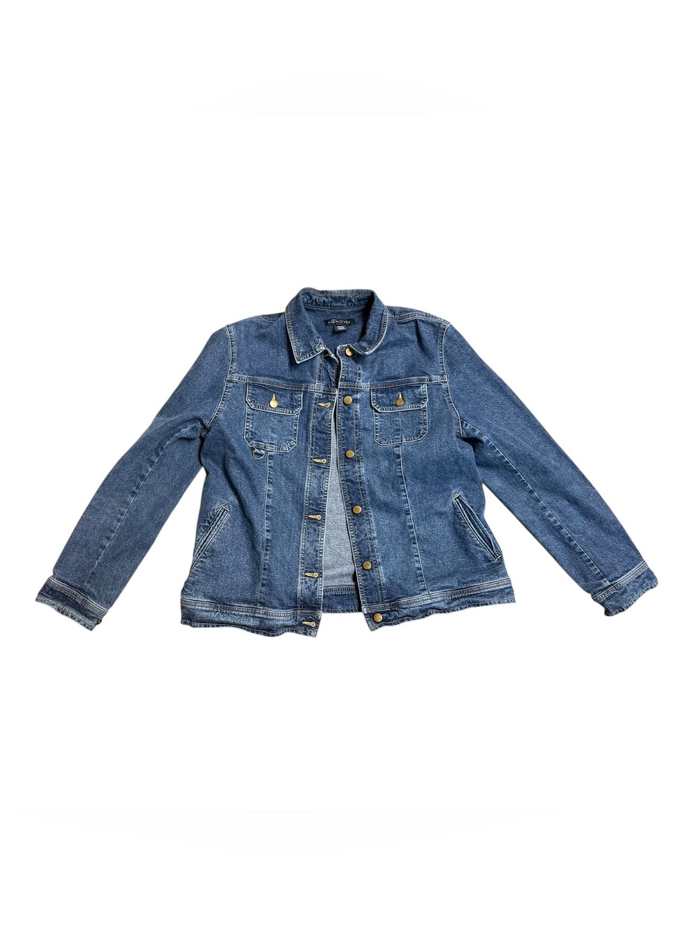 Jones New York Signature Denim Jacket in Blue size large
